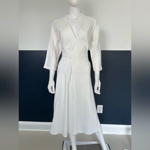 Zara white linen summer dress